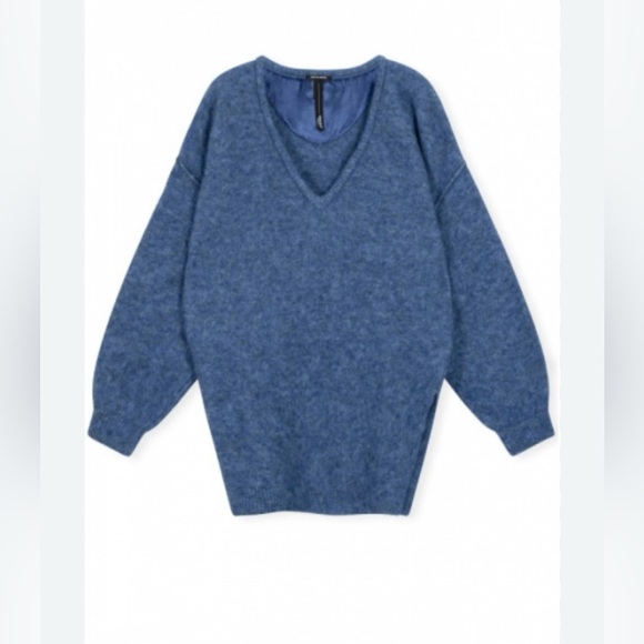 10Days Amsterdam Alpaca Wool Knitted V-Neck Sweater Sz. S NWOT - Picture 2 of 10